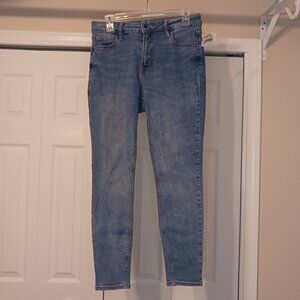 #305 - Old Navy Blue Rockstar Super Skinny High Rise Jeans Size 8